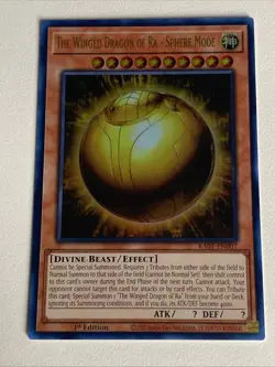 Yugioh The Winged Dragon of Ra Sphere Mode x 3 - 1st Ultra Rare NM - Free Holo B - Image 2