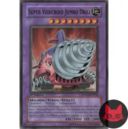 Yugioh Super Vehicroid Jumbo Drill POTD-EN036 Super Rare 1st Edition NM - Image 1