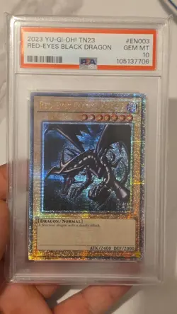 Yugioh Red-Eyes Black Dragon TN23-EN003 Quarter Century Rare PSA 10 - Image 1