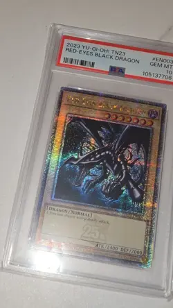 Yugioh Red-Eyes Black Dragon TN23-EN003 Quarter Century Rare PSA 10 - Image 2
