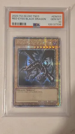 Yugioh Red-Eyes Black Dragon TN23-EN003 Quarter Century Rare PSA 10 - Image 3