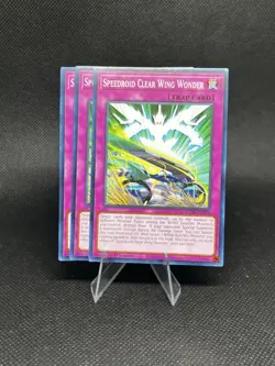 Yugioh - Speedroid Clear Wing Wonder SUDA-EN068 x 3 Playset - 1st Edition - Image 1