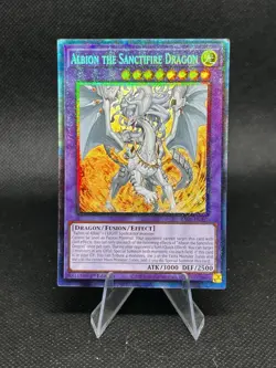 Yugioh! - Albion the Sanctifire Dragon Prismatic Ultimate Rare RA05-EN037 1st Ed - Image 1