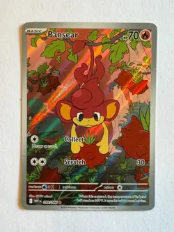 Pansear 099/086 White Flare Illustration Rare Holo Pokemon Card NM - Image 2
