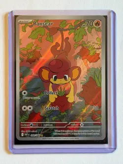 Pansear 099/086 White Flare Illustration Rare Holo Pokemon Card NM - Image 3