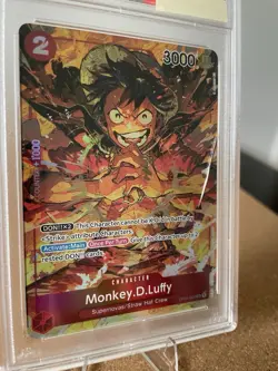 PSA 10 MONKEY D LUFFY Alt Art OP01-024 - One Piece Romance Dawn *Cracked Slab* - Image 3