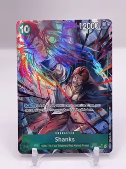OP13-028 Shanks Alt Art Carrying on His Will One Piece TCG English in hand - Image 1