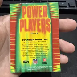 2025 Topps Chrome Football Tetairoa McMillan Power Players X-Fractor #PP-28 - Image 2