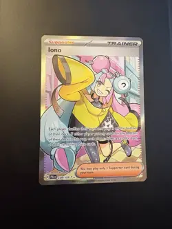 Iono 254/193 Paldea Evolved NM Full Art Trainer Pokemon TCG - Image 1