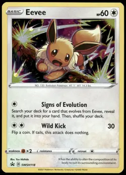 Pokemon Eevee Promo SWSH: Sword & Shield Promo Cards SWSH118 NM Holo - Image 1
