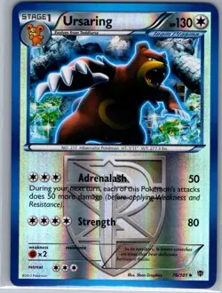 Ursaring (Team Plasma) 76/101 Reverse Holo Plasma Blast - Pokemon Card - NM - Image 1