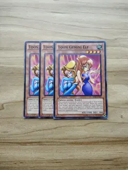 Yu-Gi-Oh! - Toon Gemini Elf 3x - Full Playset Of Cards - Commons - Image 4