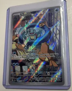 Pokemon TCG Squirtle Stellar Crown Illustration Card 148/142 - Image 1