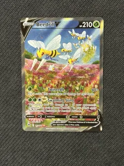 NM Beedrill V 161/189 Astral Radiance Alternate Art Holo Pokemon Card - Image 1