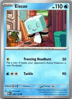 Pokemon Eiscue 044/132 Common Basic Water Card MEGA Evolution - Image 1