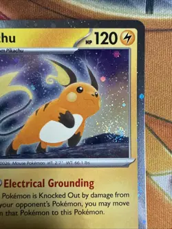 SWIRL Raichu 026/165 S&V 151 Cosmos Holo Rare Pokemon Trading Card Game 2023 NM - Image 2