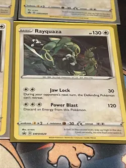 Rayquaza SWSH029 SWSH: Sword & Shield Promo Cards Cosmos Holo Lot Of 4 - Image 4