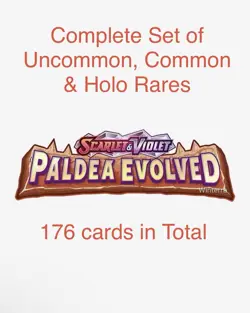 Paldea Evolved-Complete Non-Holo Set of Common, Uncommon + Rare Holos 176 Cards - Image 1