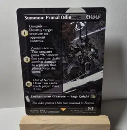 Summon: Primal Odin (Borderless) Final Fantasy Regular MTG Magic The Gathering - Image 1