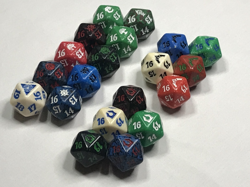 mtg dice, Ravnica Guild Dice, Spindown D20 dice Complete Set 20 spindowns - Image 2