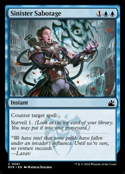 x4 Sinister Sabotage - Ravnica Remastered - NM - MTG - Image 1