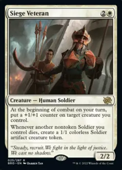 x4 Siege Veteran - The Brothers' War - NM - MTG - Image 1