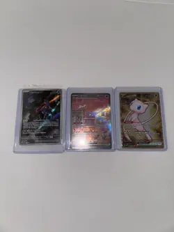 Pokemon TCG 151 UPC Promo Set Mew EX 053, Mewtwo 052 Sealed, Metal Mew 205 NM - Image 1