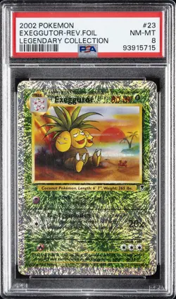 2002 POKEMON LEGEND COLL #23 EXEGGUTOR-REVERSE FOIL PSA 8 - Image 1