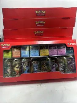 Pokemon TCG: Prismatic Evolutions 8 Mini-Tins Promos Costco Lot Of 8 - Image 1