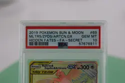 2019 Pokemon Moltres Zapdos Articuno GX 69/68 Rainbow Secret Tag Team PSA 10 - Image 2
