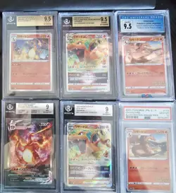 Pokemon lot 6 graded charizard slabs PSA, CGC and Beckett 9-10 - Image 1