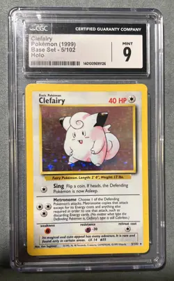 1999 Pokemon - Clefairy 005/102 - Base Set Holo - CGC 9 MINT! 🔥 - Image 1