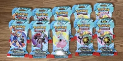 10 Pokemon Journey Together Sleeved Booster Packs In Hand Lot Of 10 - Image 1
