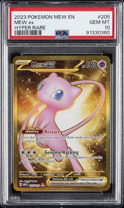 2023 POKEMON MEW EN-151 HYPER RARE #205 MEW EX PSA 10 - Image 1