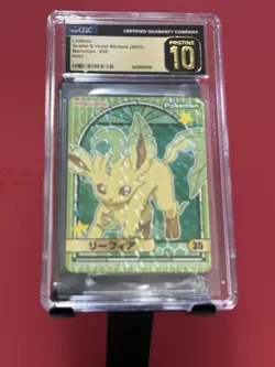 CGC Pristine 10 Leafeon Glaceon 2023 MARUMIYA POKEMON STICKERS #35 japanese - Image 1