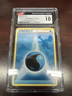 CGC 10 Water Energy 117/123 Lugia HeartGold & SoulSilver Pokemon TCG - Image 1