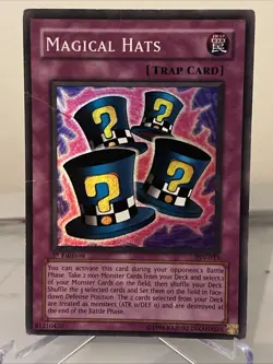 Yugioh! Magical Hats PSV-033 Super Rare 1st Edition MP - Image 1