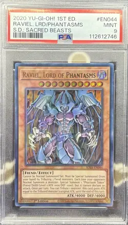Yugioh Raviel Lord Of Phantasms EN044 Ultra Rare 2020 1st Edition PSA 9 Mint - Image 1
