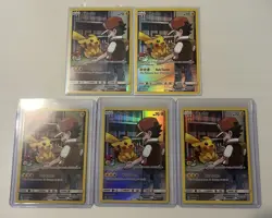 Pikachu 241/236 Cosmic Eclipse Full Art Secret Rare Holo Pokemon Card lot - Image 1