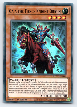 Gaia the Fierce Knight Origin - ROTD-EN000 - Super Rare - 1st Edition Yugioh - Image 1