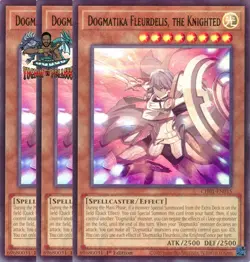 Yugioh! 3x Dogmatika Fleurdelis, the Knighted CH01-EN015 Ultra Rare 1st Ed NM - Image 1