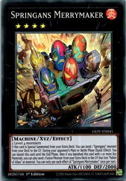 Yugioh Springans Merrymaker LIOV-EN041 1st Edition Super Rare NM - Image 1