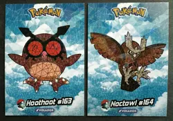 HOOTHOOT X NOCTOWL LOT - POKEMON JOHTO CRYSTAL CARD COLLECTION CCG HOLO - Image 1