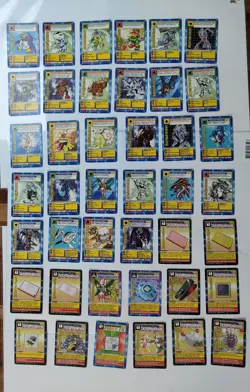All 42 Digimon Cards French Serie 3 Common Cards Vintage 2000 - Image 1