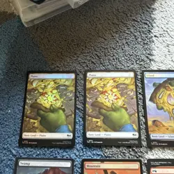 Magic the Gathering MTG Assorted Full Art Pizza x5 Land FOIL & x5 non foil cards - Image 2