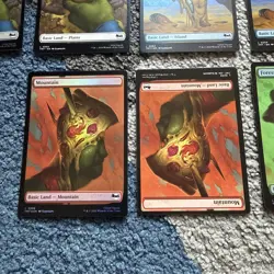 Magic the Gathering MTG Assorted Full Art Pizza x5 Land FOIL & x5 non foil cards - Image 5