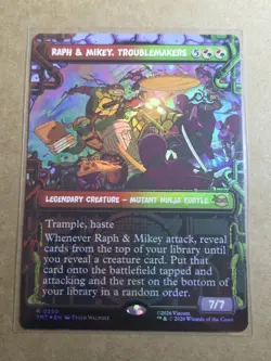 Raph & Mikey, Troublemakers (R 0250) TMNT MTG Foil - Image 1
