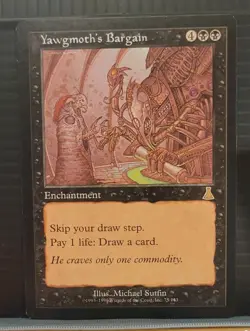 mtg YAWGMOTH'S BARGAIN NM Urza's Destiny 75/143 Reserve List -Argo- - Image 1