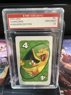 CHARIZARD 2020 Pokemon #4 EMC GRADED 10 ASIA BACK GREAT POKEMON CARD MINT GREEN - Image 1