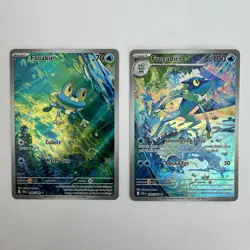Pokemon Chaos Rising Holo Full Art Lot 2 Froakie 087/086 Frogadier 089/086 - Image 1